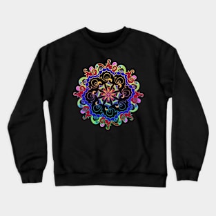 bright oriental fairytale mandala Crewneck Sweatshirt